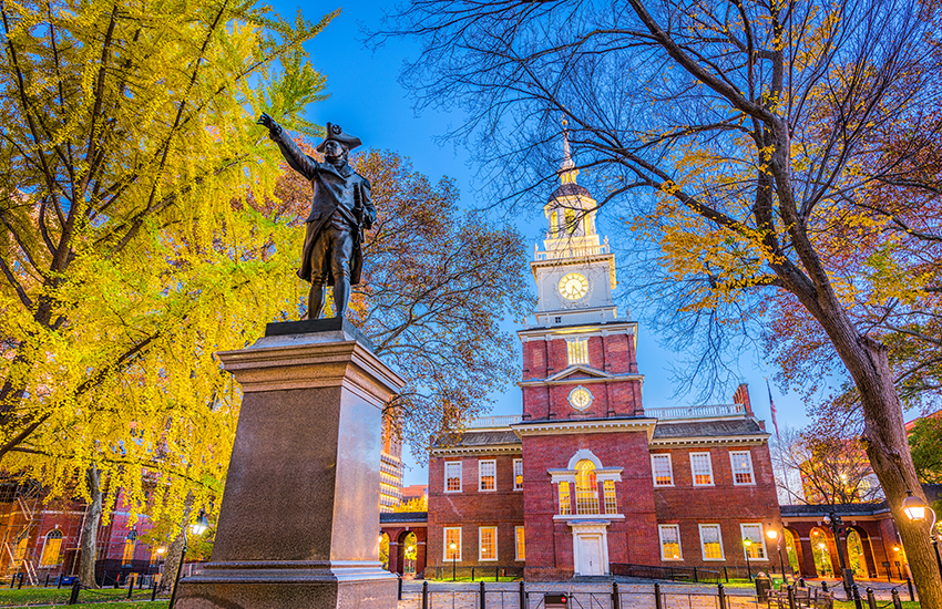 The top family vacation location is Philadelphia, Pennsylvania