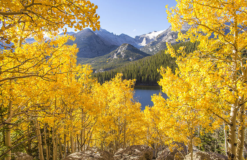 The best fall foliage vacation to take is to Estes Park in Colorado