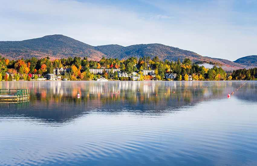 The top small town fall trip to take is to  Lake Placid in New York