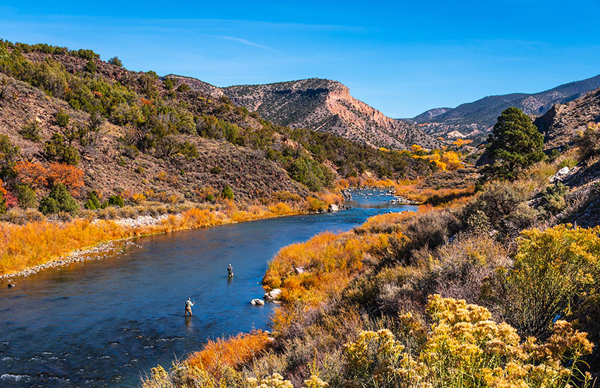 The best place where to travel in the fall is Taos, New Mexico